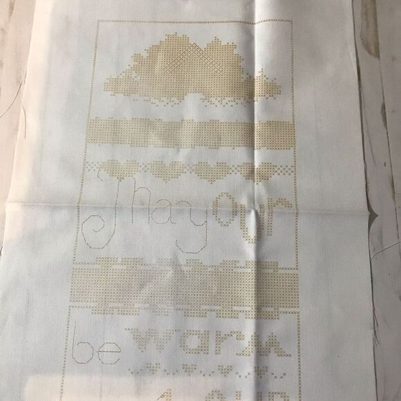 Janlynn Counted Cross Stitch kit partially 78-7 Hous Blessing 1987 Vintage - Picture 6 of 7